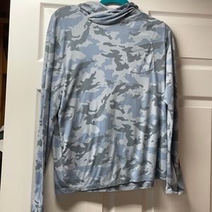 Free fly blue camo spf hoodie